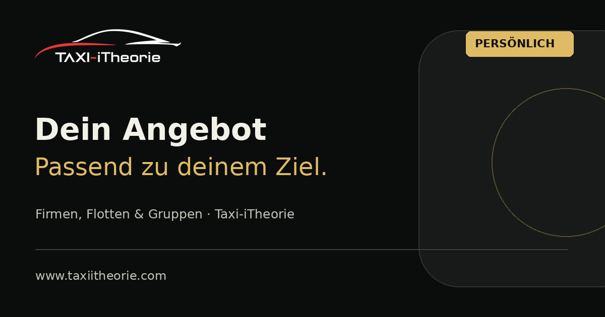 Taxi-iTheorie · Individuelles Angebot